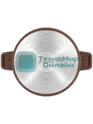 Кастрюля Maunfeld CARMEL MF26CRM01CR, 26 см, 5 л из литого алюминия со стеклянной крышкой