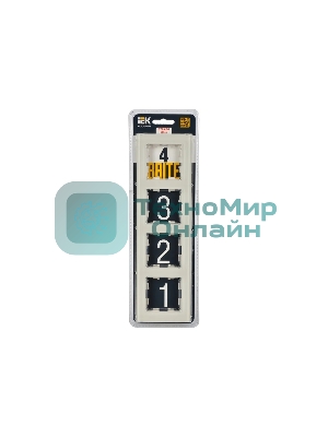 Рамка 4-местная IEK BRITE РУ-4-2-БрВа (BR-M42-G-K10) стекло ванильный