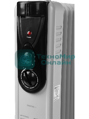 Масляный обогреватель Centek CT-6201 (9 секций) белый, 2000 Вт, 20 м2, термостат