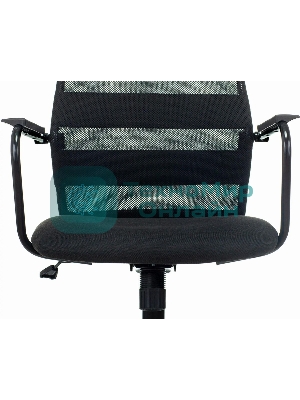 Кресло Бюрократ KB-5M TW-01 3C11 черный, сетка/ткань, 120 кг, механизм качания, с подголовником