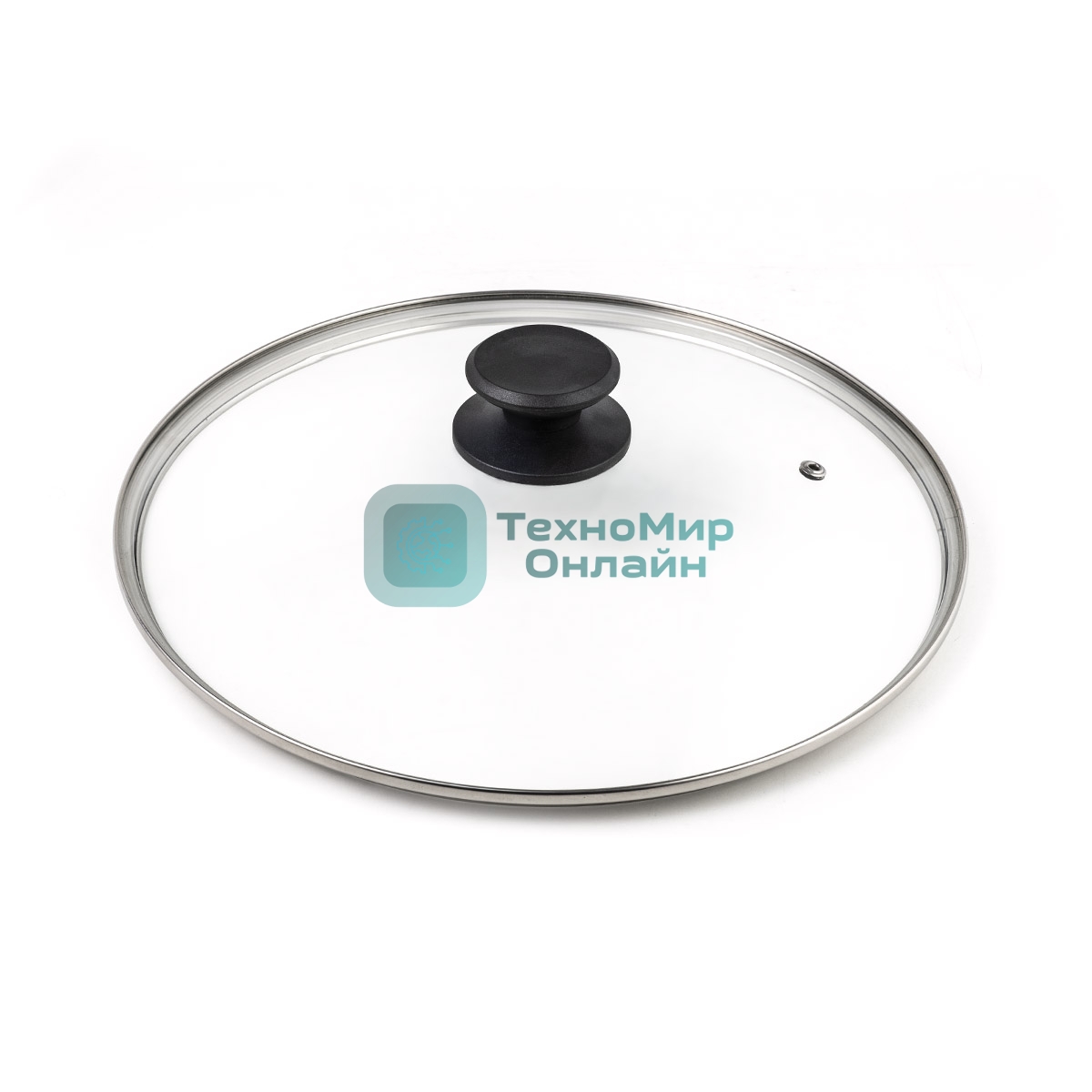 Крышка LARA LR01-97 24 см, стеклянная, универсальная, стильная ручка