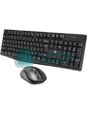 Комплект клавиатура+мышь Oklick S260W беспроводной, USB, 1600 DPI, чёрный