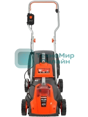 Газонокосилка аккумуляторная Patriot CM 432 (поставляется без акб 40В и зарядного), бесщеточ. двиг., 32 см, центр. регулир. 3 пол. 25-75, трав 30 л., мульчирование