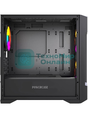 Компьютерный корпус Powercase Mistral Micro X3B ARGb, Tempered Glass, 3x 120мм ARGb PWM Fan, черный, mATX (CMMXB-A3)