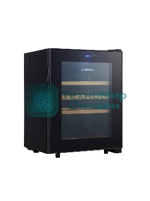 Винный шкаф Cellar Private CP023 черный, 60 л, 1 отсек, 23 бут.