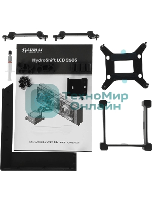 Система жидкостного охлаждения Lian-Li HydroShift LCD 360S Soc-AM5/AM4/1700 черный 4-pin 29.8dB Al+Cu LCD 330W Ret (G89.GHSLCD36SB.R0)