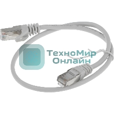 Патч-корд Premier PP22-0.5M 1000Gbит/с FTP 4 пары cat.5E CCA molded 0.5м серый RJ-45 (m)-RJ-45 (m)