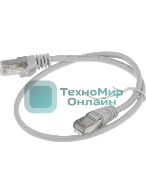 Патч-корд Premier PP22-0.5M 1000Gbит/с FTP 4 пары cat.5E CCA molded 0.5м серый RJ-45 (m)-RJ-45 (m)