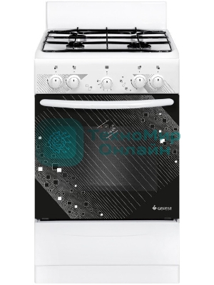 Плита газовая Gefest ПГ 5100 0017 белый конфорок - 4 шт, духовка - 52 л, 50 см x 85 см x 58.5 см