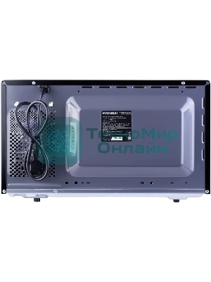 Микроволновая печь Hyundai HYM-D3010 черный, 23 л, 800 Вт, переключатели - кнопки, поворотный механизм