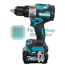 Дрель-шуруповерт Makita HP001GD201, 40 В, 2,5 Ач, 140 Нм, бесщеточный, ударный