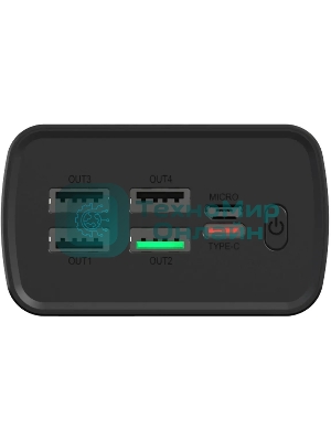 Портативный аккумулятор Digma DGPF30A 30000mAh QC3.0/PD3.0 22.5W 3A 4xUSB-A/USB-C черный