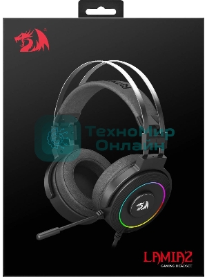 Гарнитура Redragon Lamia 2 чёрный, проводная, USB, подсветка