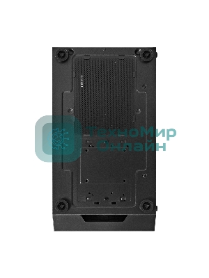 Компьютерный корпус Miditower ExeGate EVO-5001A (ATX, без БП, 2хUSB+1хUSB 3.0+HD Audio, черный, 3 вент.12см с RGb подсветкой, боковая панель - закаленное стекло)