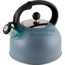 Чайник для плиты MALLONY MENTOLO 2,5 л, нерж. сталь со свистком, окрашенный корпус