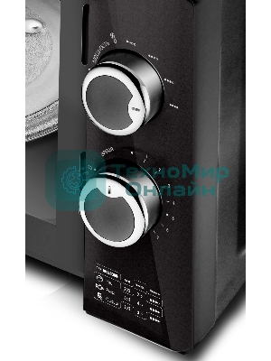 Микроволновая печь Centek CT-1570 черный, 23 л, 900 Вт, переключатели - поворотный механизм