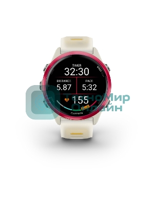 Умные часы Garmin Forerunner 570 слоновая кость, малиновый безель, ремешок манго 42мм