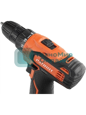 Дрель-шуруповерт Patriot BR 119Li, 12 В, 2 Ач, 30 Нм, щеточный