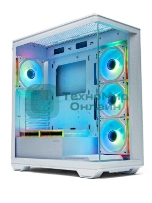 Корпус ATX Xastra Q600 6ARGB-C10-UC White без БП, боковая панель из закалённого стекла, USB 3, USB Type-C
