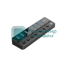 USB-концентратор Vention OTG USB 3.0 на 7 портов черный