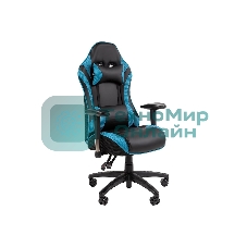 Кресло игровое Chairman game CH43 экокожа, черно-бирюзовый