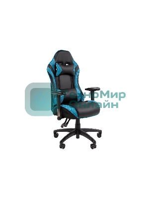 Кресло игровое Chairman game CH43 экокожа, черно-бирюзовый