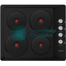 Варочная комбинированная панель Maunfeld EEHE.64.4B, конфорок: 4 шт., эмаль, независимая, черный