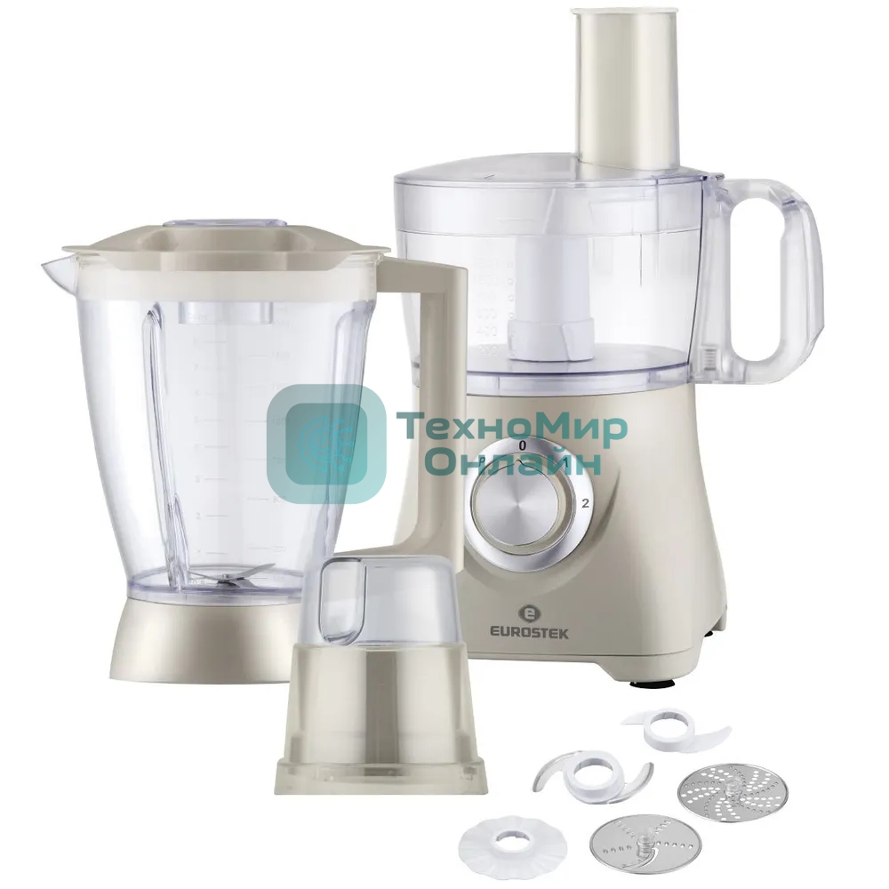 Кухонный комбайн Eurostek EFP-2049 Максимальная мощность 800Вт; 2скорости + режим 