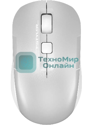 Мышь беспроводная A4Tech Fstyler FB26CS Air2 серебристый/белый, 2000 dpi, радиоканал, Bluetooth, USB, кнопки - 4