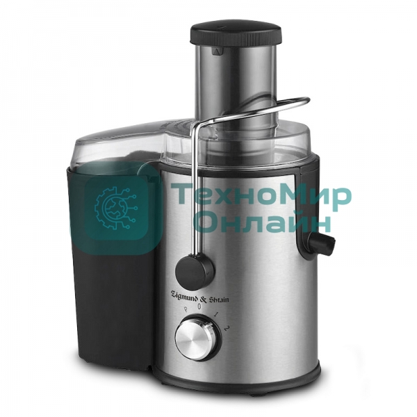 Соковыжималка Zigmund & Shtain EJ-753 стальной/чёрный, центробежная, 900 Вт, 400 мл, механическое