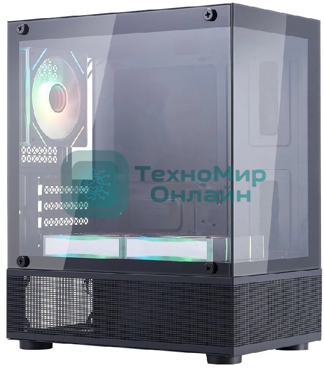Компьютерный корпус 1STPLAYER MIKU Mi2-A ARGb черный mATX 3x120мм ARGb fans Mi2-A-BK-2FC7R-1FC7