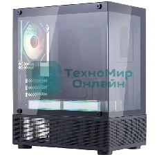Компьютерный корпус 1STPLAYER MIKU Mi2-A ARGb черный mATX 3x120мм ARGb fans Mi2-A-BK-2FC7R-1FC7