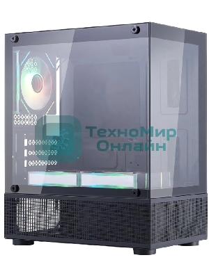 Компьютерный корпус 1STPLAYER MIKU Mi2-A ARGb черный mATX 3x120мм ARGb fans Mi2-A-BK-2FC7R-1FC7