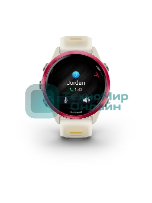 Умные часы Garmin Forerunner 570 слоновая кость, малиновый безель, ремешок манго 42мм