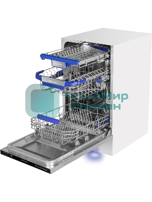 Встраиваемая посудомоечная машина Maunfeld MLP45230, белый, 44.8 см, 10 компл., 47 дБ, класс A++