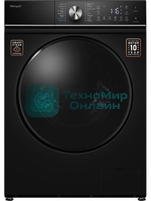 Стиральная машина Weissgauff WM 47147 DC Inverter Steam Black черный, загрузка фронтальная 7 кг, 1200 об/мин, класс A+++