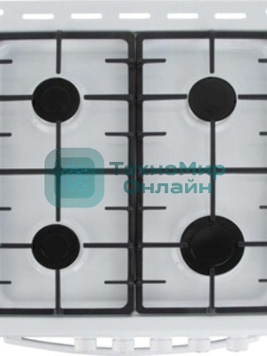 Плита газовая De Luxe 506040.01ГЭ КР белый, конфорок 4 шт, духовка 60 л, 50 см x 85 см x 60 см