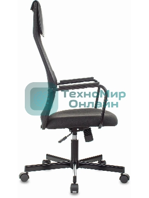 Кресло Бюрократ KB-5M TW-01 3C11 черный, сетка/ткань, 120 кг, механизм качания, с подголовником
