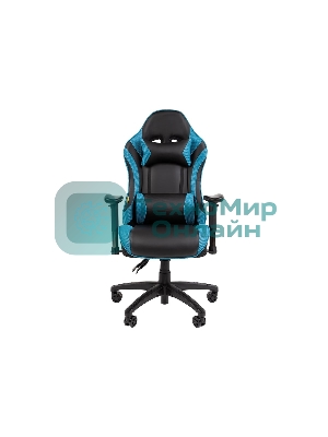 Кресло игровое Chairman game CH43 экокожа, черно-бирюзовый