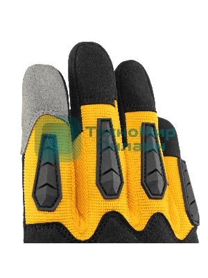 Перчатки универсальные Denzel усиленные, с защитными накладками, размер 9