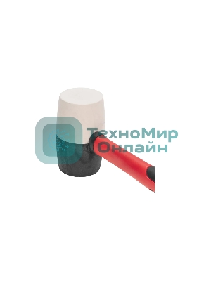 Киянка резиновая Kranz KR-12-8154 680 г, черно-белая резина, фибергласовая рукоятка