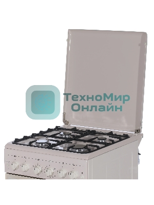 Плита газовая Gefest ПГ 5100-02 0167 бежевый, конфорок 4 шт, духовка 52 л, 50 см x 85 см x 58.5 см