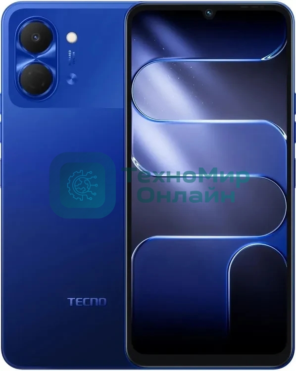 Смартфон Tecno Spark Go 3 128Gb 4Gb синий моноблок 3G 4G 2Sim 6.75