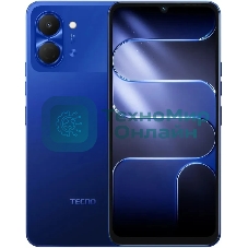 Смартфон Tecno Spark Go 3 128Gb 4Gb синий моноблок 3G 4G 2Sim 6.75