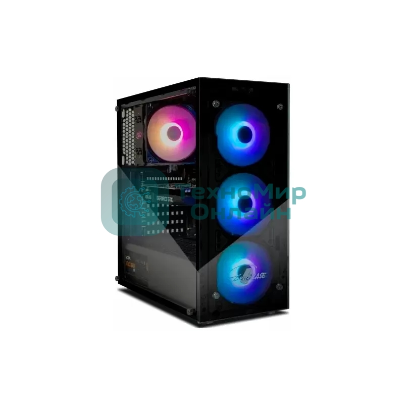 Компьютерный корпус ATX Eurocase A01 без БП 3 ARGB black