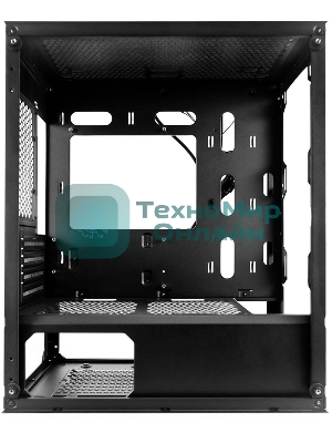 Компьютерный корпус 1STPLAYER TRILOBITE T3 черный mATX, TG 4x 120мм LED fans inc. T3-BK-4F1