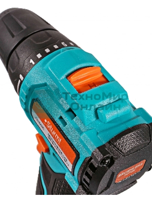 Дрель-шуруповерт Sturm CD1235, 12 В, 2 Ач, 35 Нм, бесщеточный