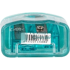 Точилка для карандашей ручная Deli E0576, 2 отверстия, пластик, ассорти