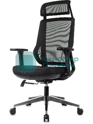 Кресло Бюрократ MC-412N-H черный, сетка, подголовник