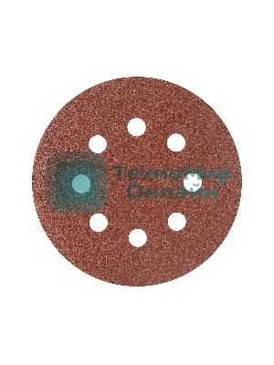 Круг шлифовальный PATRIOT на липучке, 125 мм, Р100, 8 отверстий, 5 шт